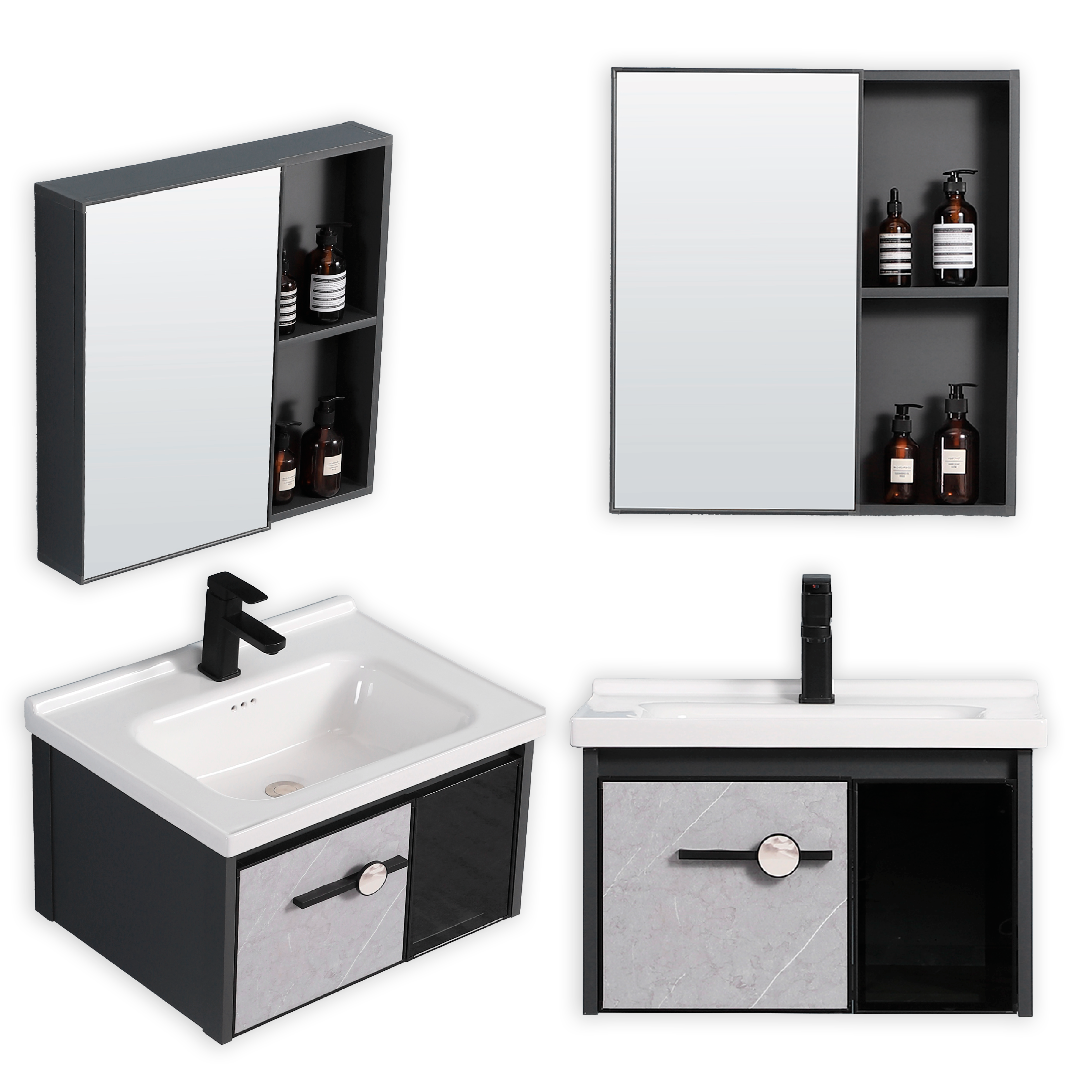 Mueble De Baño + Espejo De Aluminio Sh602-60 - Fratelli